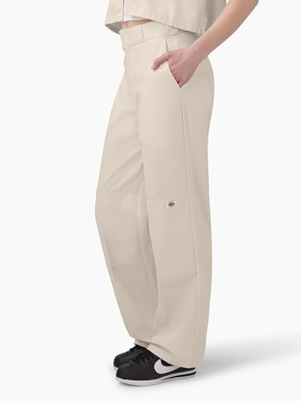 Dickies Loose Fit Double Knee Work Pant Womens 4 Stone NWT